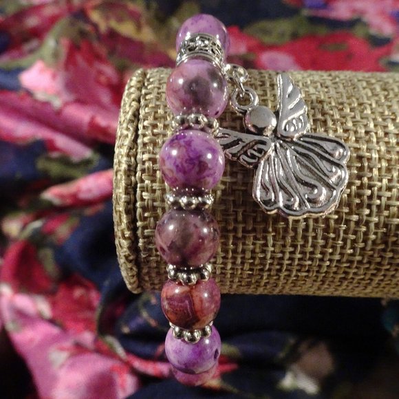 Handmade single-charm stretch bracelets - Picture 5 of 15